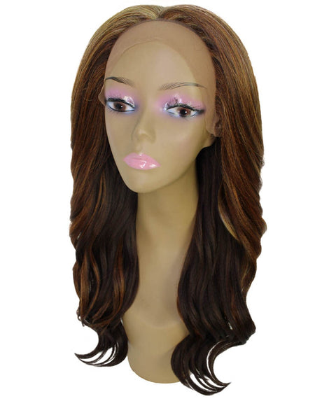 Cleo Aubum Brown Blend Layered Lace Front Wig