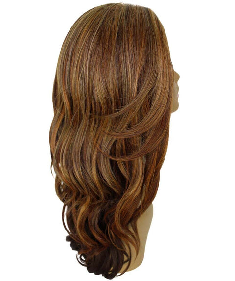 Cleo Aubum Brown Blend Layered Lace Front Wig