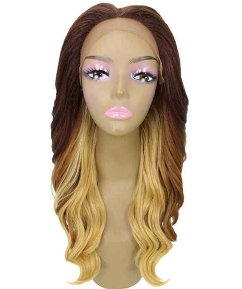 Cleo Medium Brown over Blonde Layered Lace Front Wig