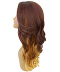 Cleo Medium Brown over Blonde Layered Lace Front Wig