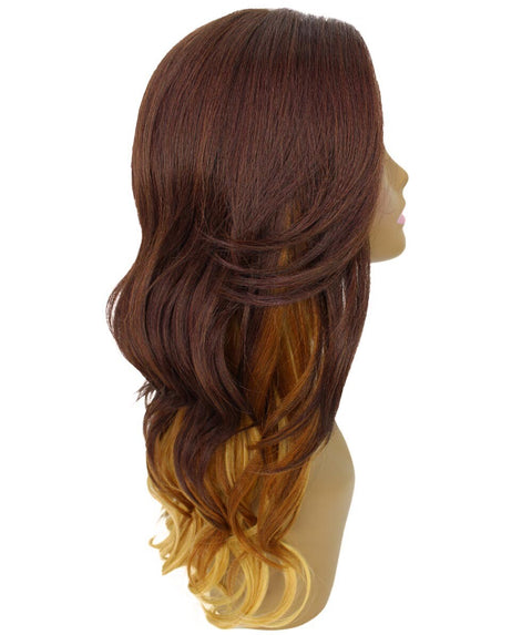 Cleo Medium Brown over Blonde Layered Lace Front Wig