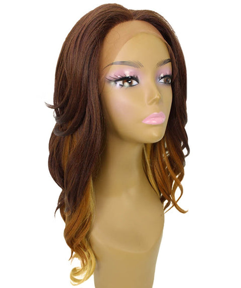 Cleo Medium Brown over Blonde Layered Lace Front Wig