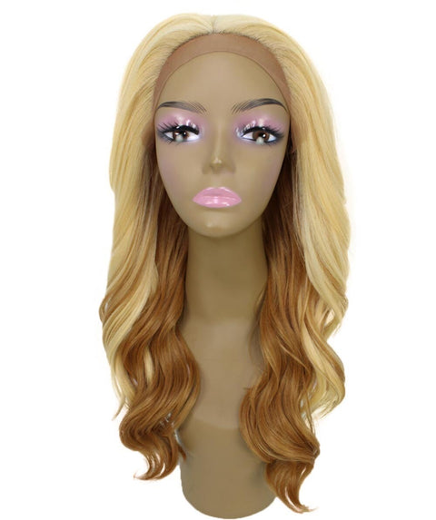 Cleo Golden Dark Blonde Layered Lace Front Wig