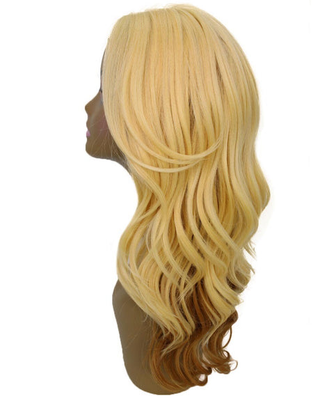 Cleo Golden Dark Blonde Layered Lace Front Wig