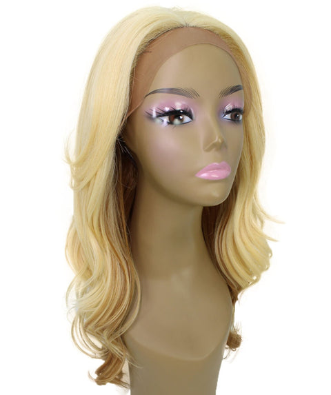 Cleo Golden Dark Blonde Layered Lace Front Wig