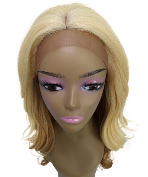Cleo Golden Dark Blonde Layered Lace Front Wig