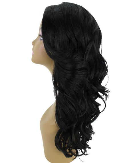 Yenne Black Wavy Layered Lace Front Wig