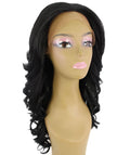 Yenne Black Wavy Layered Lace Front Wig