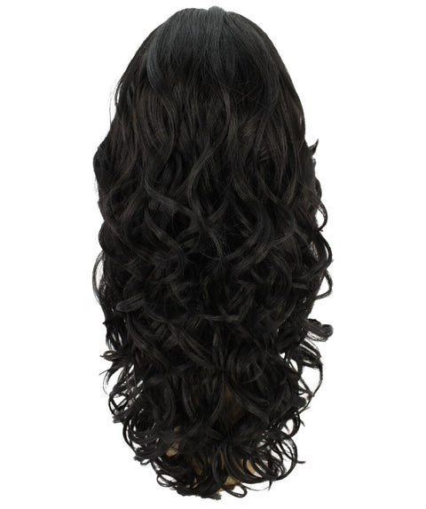 Yenne Natural Black Wavy Layered Lace Front Wig