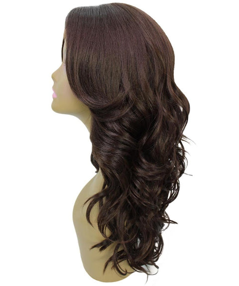 Yenne Dark Brown Wavy Layered Lace Front Wig
