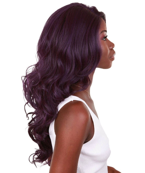 Yenne Violet Blend Wavy Layered Lace Front Wig