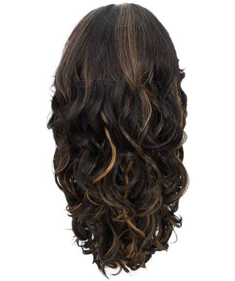 Yenne Black with Golden Wavy Layered Lace Front Wig