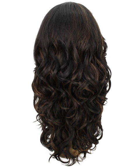 Yenne Black with Caramel Wavy Layered Lace Front Wig