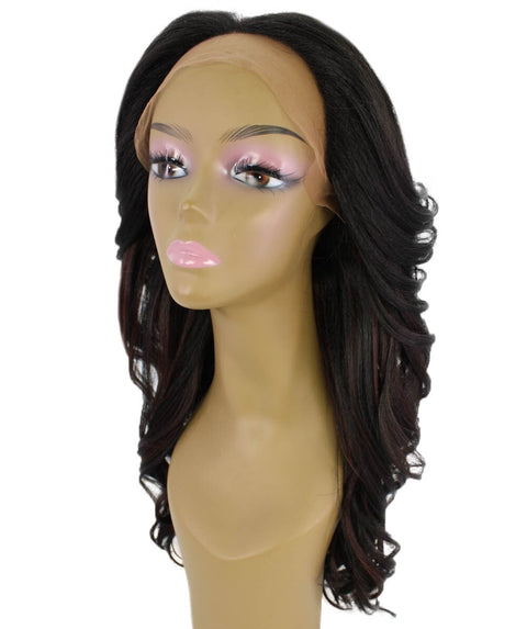 Yenne Black with Aubum Wavy Layered Lace Front Wig