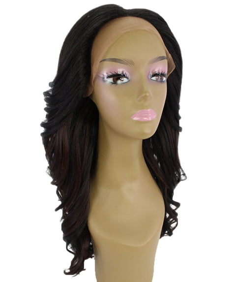 Yenne Black with Aubum Wavy Layered Lace Front Wig