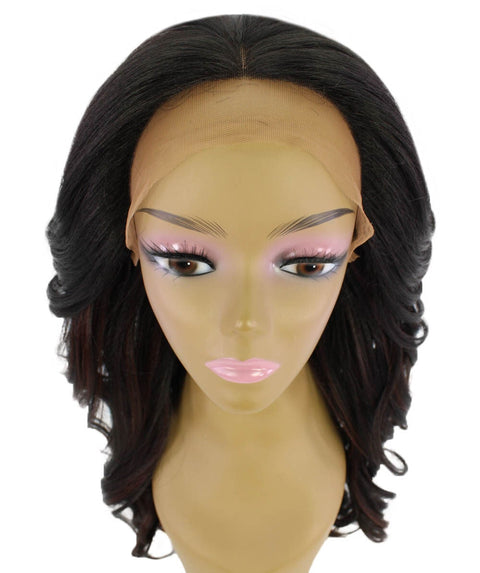 Yenne Black with Aubum Wavy Layered Lace Front Wig