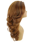 Yenne Light Brown Blend Wavy Layered Lace Front Wig