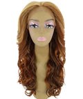 Yenne Strawberry Blonde Wavy Layered Lace Front Wig