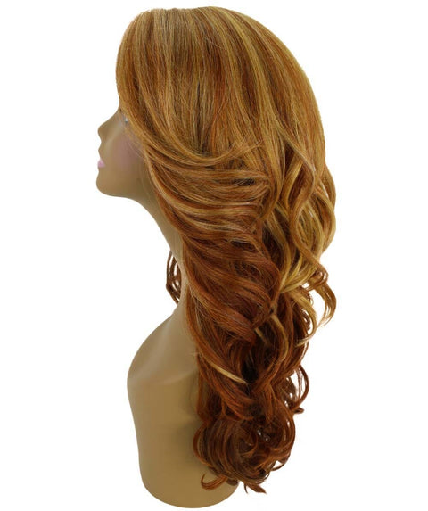 Yenne Strawberry Blonde Wavy Layered Lace Front Wig