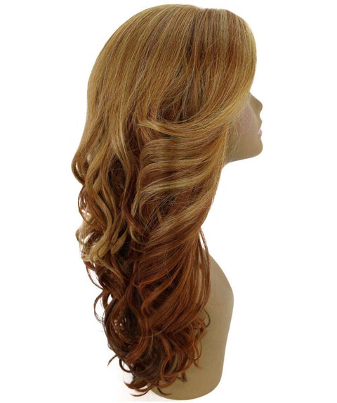 Yenne Strawberry Blonde Wavy Layered Lace Front Wig