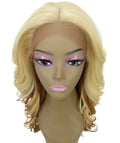 Yenne Golden Dark Blonde Wavy Layered Lace Front Wig