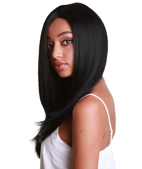 Kiya Black Long Bob Lace Front Wig