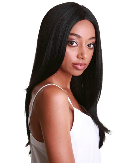Kiya Black Long Bob Lace Front Wig