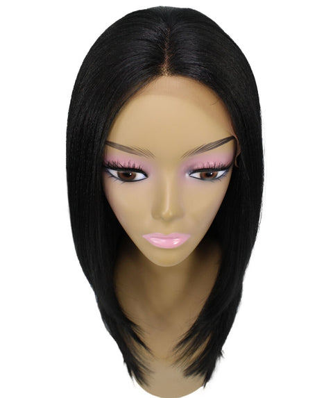 Kiya Black Long Bob Lace Front Wig