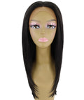 Kiya Natural Black Long Bob Lace Front Wig