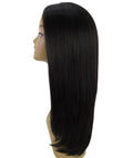 Kiya Natural Black Long Bob Lace Front Wig