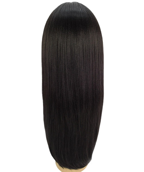Kiya Natural Black Long Bob Lace Front Wig