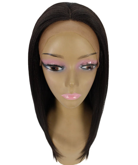 Kiya Dark Brown Long Bob Lace Front Wig