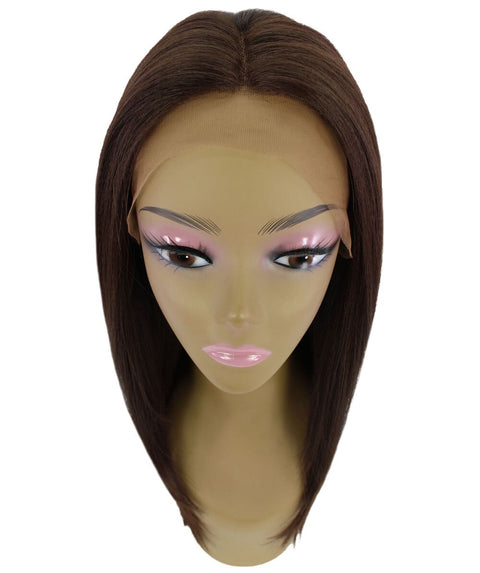 Kiya Medium Brown Long Bob Lace Front Wig