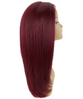 Kiya Deep Red Long Bob Lace Front Wig