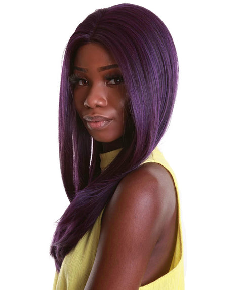 Kiya Violet Blend Long Bob Lace Front Wig