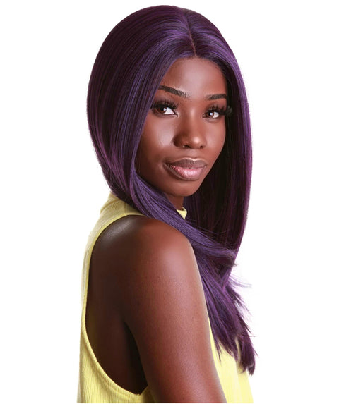 Kiya Violet Blend Long Bob Lace Front Wig