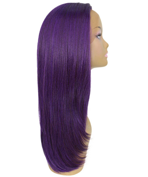 Kiya Violet Blend Long Bob Lace Front Wig