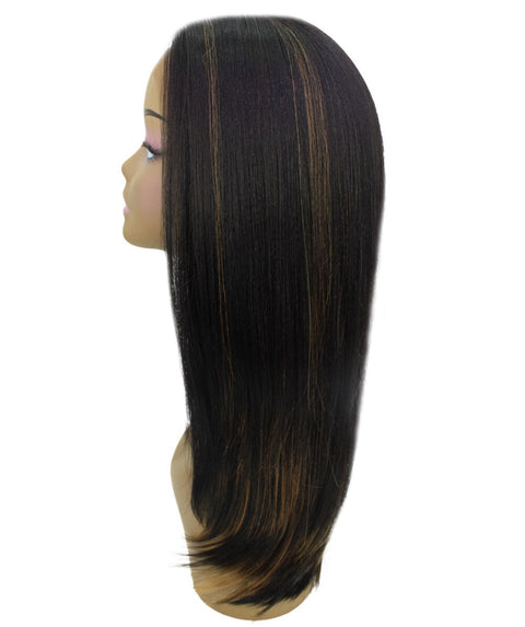 Kiya Black with Golden Long Bob Lace Front Wig