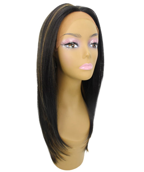 Kiya Black with Golden Long Bob Lace Front Wig