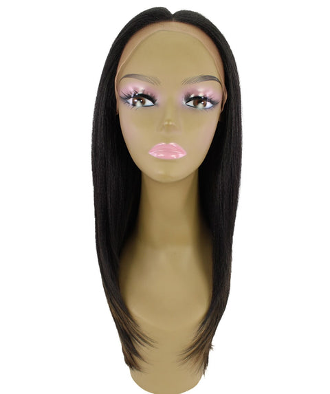 Kiya Black with Caramel Long Bob Lace Front Wig