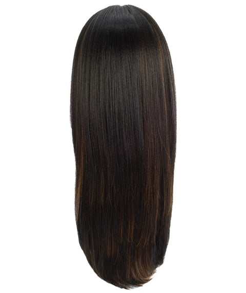 Kiya Black with Caramel Long Bob Lace Front Wig