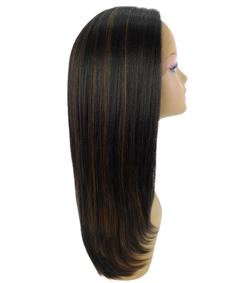 Kiya Black with Caramel Long Bob Lace Front Wig