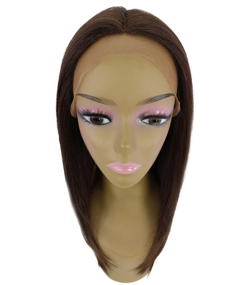 Kiya Brown with Golden Long Bob Lace Front Wig