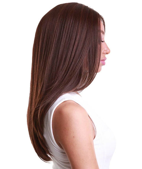 Kiya Brown with Caramel Long Bob Lace Front Wig