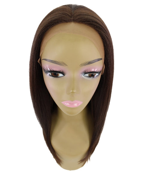 Kiya Brown with Caramel Long Bob Lace Front Wig