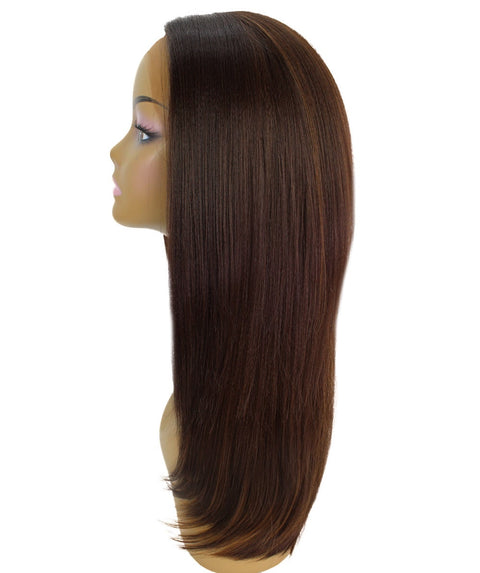 Kiya Brown with Caramel Long Bob Lace Front Wig