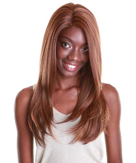Kiya Light Brown Blend Long Bob Lace Front Wig