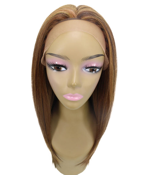 Kiya Light Brown Blend Long Bob Lace Front Wig