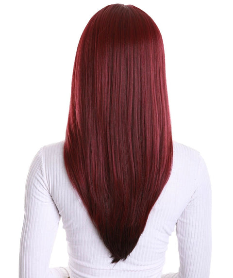 Kiya Medium Red Long Bob Lace Front Wig