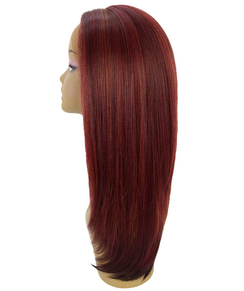 Kiya Medium Red Long Bob Lace Front Wig